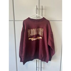 Florida State Seminoles Sweatshirt College Concepts Maroon Embroidered Mens L